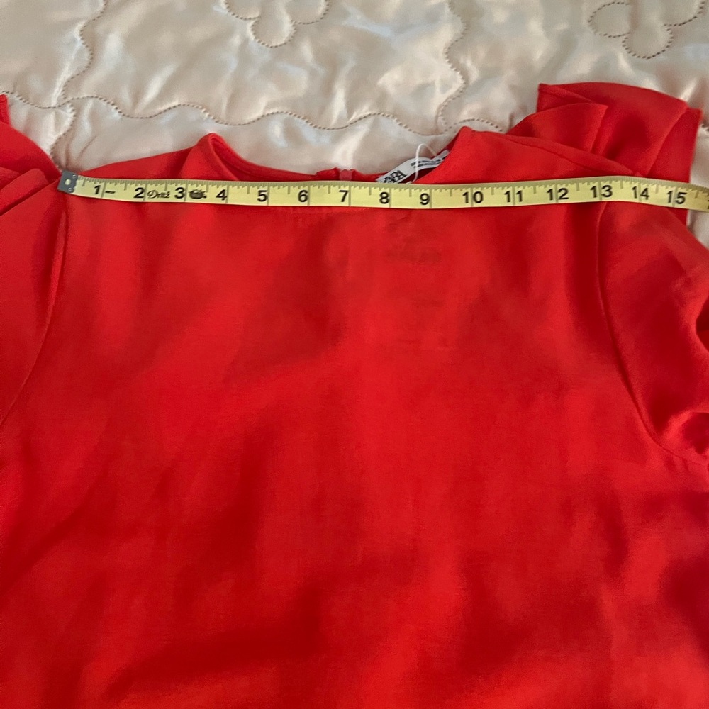 Zara Red Ruffles Long Dress - Picture 9 of 14